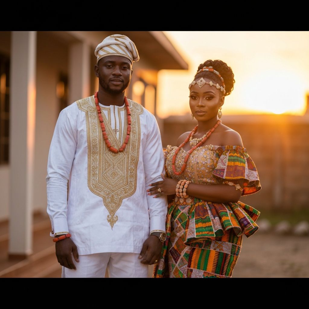 Couple in traditional attire